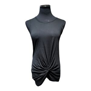 Madewell Gathered Front Tee Deep Black Size XS